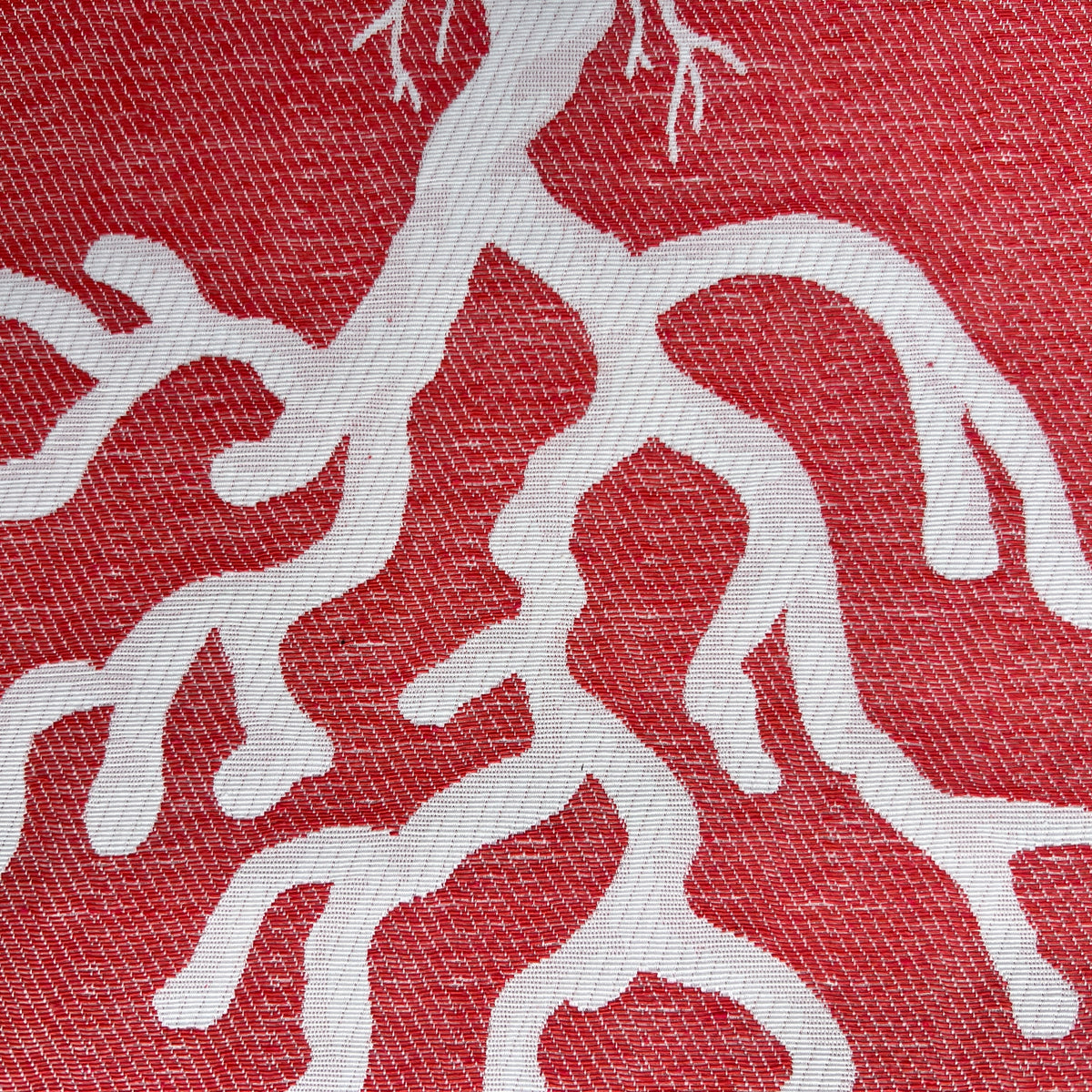 Dekorstoff Koralle weiß auf rot – Mymemory