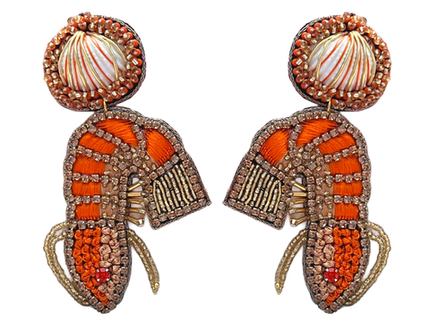 Ohrringe Shrimp orange